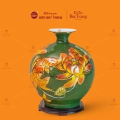 Quả Hút Lộc Chạm Nổi Vẽ Vàng Niên Niên Hữu Dư
