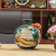 Quả Hút Lộc Men Xanh Vẽ Vàng Thuận Buồm Xuôi Gió
