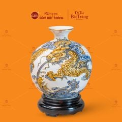Quả Hút Lộc Đắp Nổi Vẽ Vàng Cá Chép Hóa Rồng