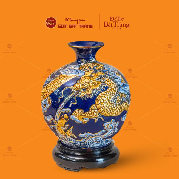 Quả Hút Lộc Đắp Nổi Vẽ Vàng Cá Chép Hóa Rồng