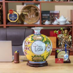 Quả Hút Lộc Vẽ Vàng Hoa Phú Quý Tấn Tài Tấn Lộc