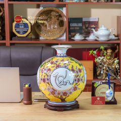 Quả Hút Lộc Vẽ Vàng Hoa Phú Quý Tấn Tài Tấn Lộc