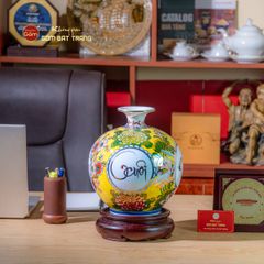 Quả Hút Lộc Vẽ Vàng Hoa Phú Quý Thuận Buồm Xuôi Gió