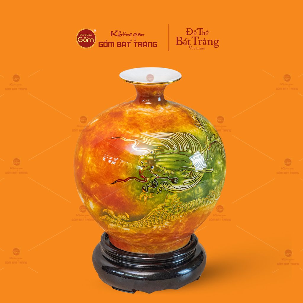 Quả Hút Lộc Màu Vẽ Vàng Rồng Huyết Long
