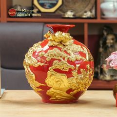 Quả Hút Lộc Men Đỏ Dát Vàng Thuận Buồm Xuôi Gió
