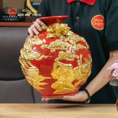 Quả Hút Lộc Men Đỏ Dát Vàng Thuận Buồm Xuôi Gió