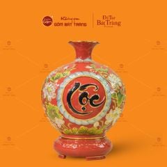 Quả Hút Lộc Men Đỏ Vẽ Vàng Phúc Lộc Thọ