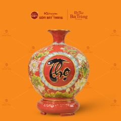 Quả Hút Lộc Men Đỏ Vẽ Vàng Phúc Lộc Thọ