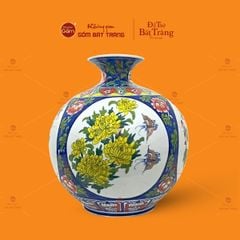 Quả Hút Lộc Men Trắng Vẽ Tứ Cảnh