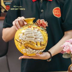 Quả Hút Lộc Men Vàng Vẽ Vàng Thuân Buồm Xuôi Gió
