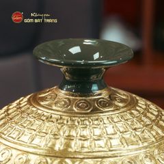 Quả Hút Lộc Men Xanh Dát Vàng Ngũ Phúc Lâm Môn