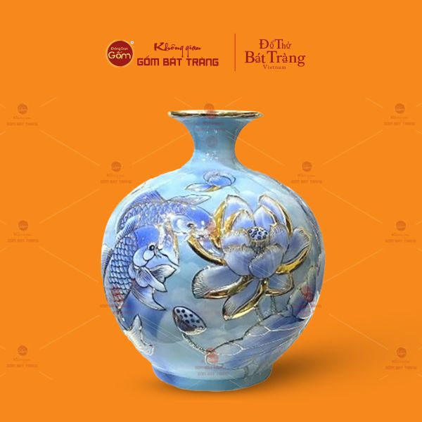 Quả Hút Lộc Men Xanh Vẽ Vàng Niên Niên Hữu Dư