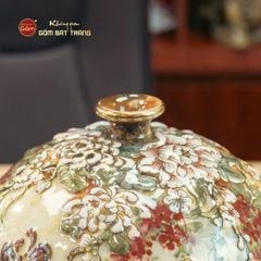 Quả Hút Lộc Cổ Nhỏ Đắp Nổi Vẽ Vàng Ngàn Hoa
