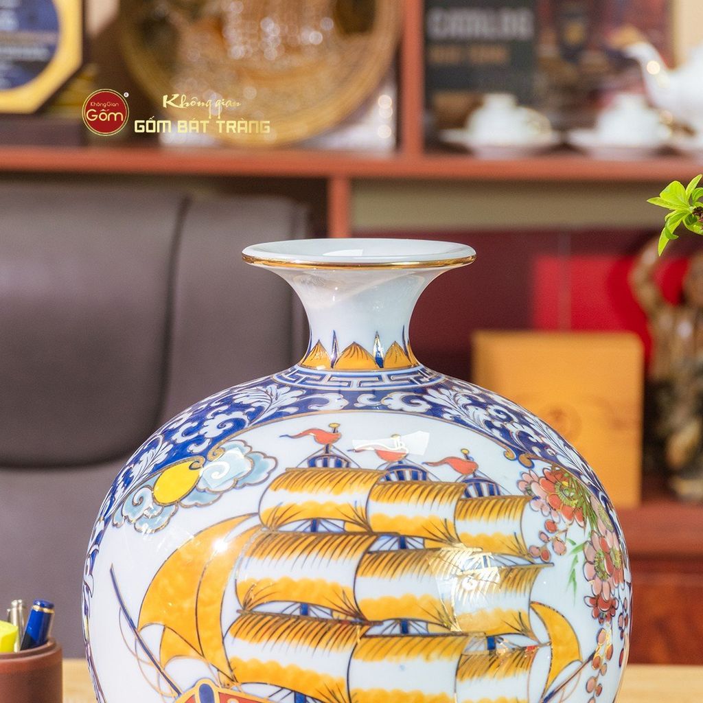 Quả Hút Lộc Vẽ Vàng Nhị Cảnh Cá Chép Thuận Buồm
