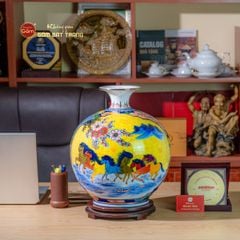 Quả Hút Lộc Nhị Cảnh Vẽ Vàng Công Đào Mã Đáo Thành Công