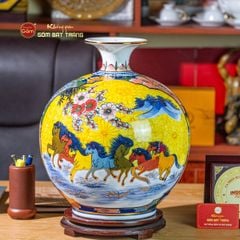 Quả Hút Lộc Nhị Cảnh Vẽ Vàng Công Đào Mã Đáo Thành Công