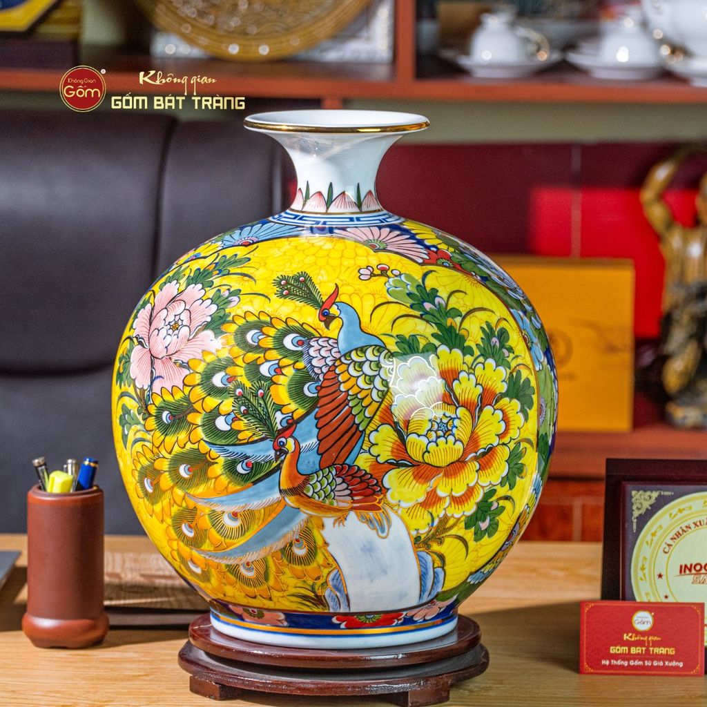 Quả Hút Lộc Nhị Cảnh Vẽ Vàng Công Đào Mã Đáo Thành Công