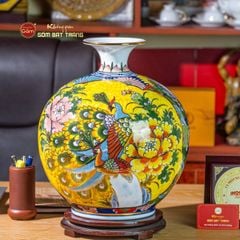Quả Hút Lộc Nhị Cảnh Vẽ Vàng Công Đào Mã Đáo Thành Công
