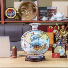 Quả Hút Lộc Nhị Cảnh Vẽ Vàng Thuận Buồm Mã Đáo Thành Công