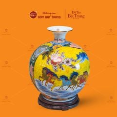 Quả Hút Lộc Nhị Cảnh Vẽ Vàng Công Đào Mã Đáo Thành Công