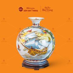 Quả Hút Lộc Nhị Cảnh Vẽ Vàng Thuận Buồm Mã Đáo Thành Công