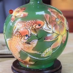 Quả Hút Lộc Chạm Nổi Vẽ Vàng Niên Niên Hữu Dư
