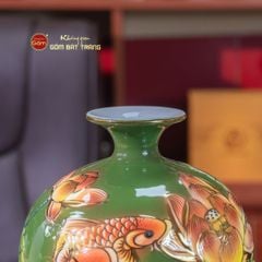 Quả Hút Lộc Chạm Nổi Vẽ Vàng Niên Niên Hữu Dư