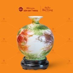 Quả Hút Lộc Vẽ Vàng Cẩm Thạch Lục Bảo Niên Niên Hữu Dư