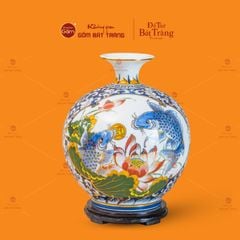 Quả Hút Lộc Vẽ Vàng Nhị Cảnh Cá Chép Thuận Buồm