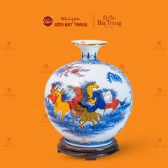 Quả Hút Lộc Vẽ Vàng Nhị Cảnh Mã Đáo Thuận Buồm