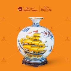 Quả Hút Lộc Vẽ Vàng Nhị Cảnh Mã Đáo Thuận Buồm