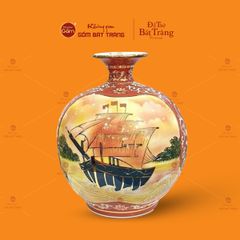 Quả Lút Lộc Men Đỏ Vẽ Vàng Thuận Buồm Xuôi Gió