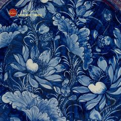 Đĩa Trưng Bày Men Lam Hoa Sen Nở Rộ