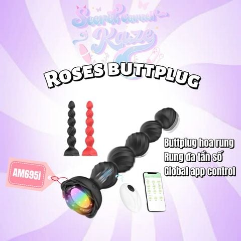 Buttplug hoa hồng rung AM695i