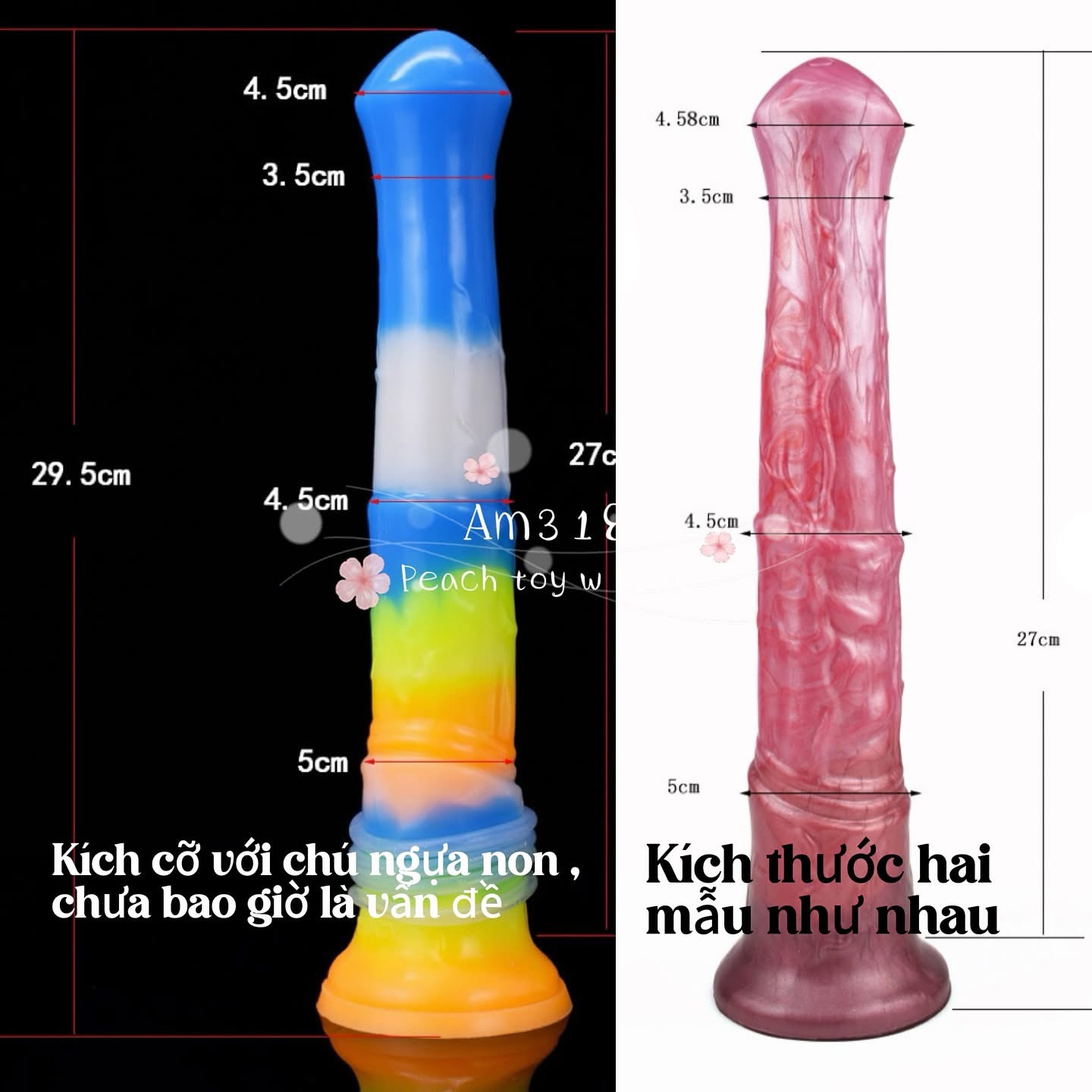 Toy ngựa rung bắn gel dạ quang AM318