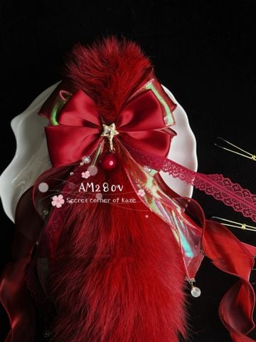 Buttplug tail đuôi hồ ly đỏ cosplay AM280v