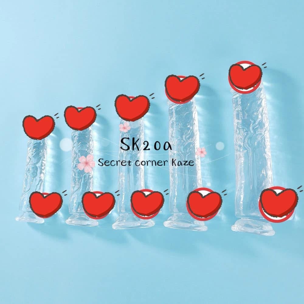 Sextoy silicone trong suốt ba màu SK20a