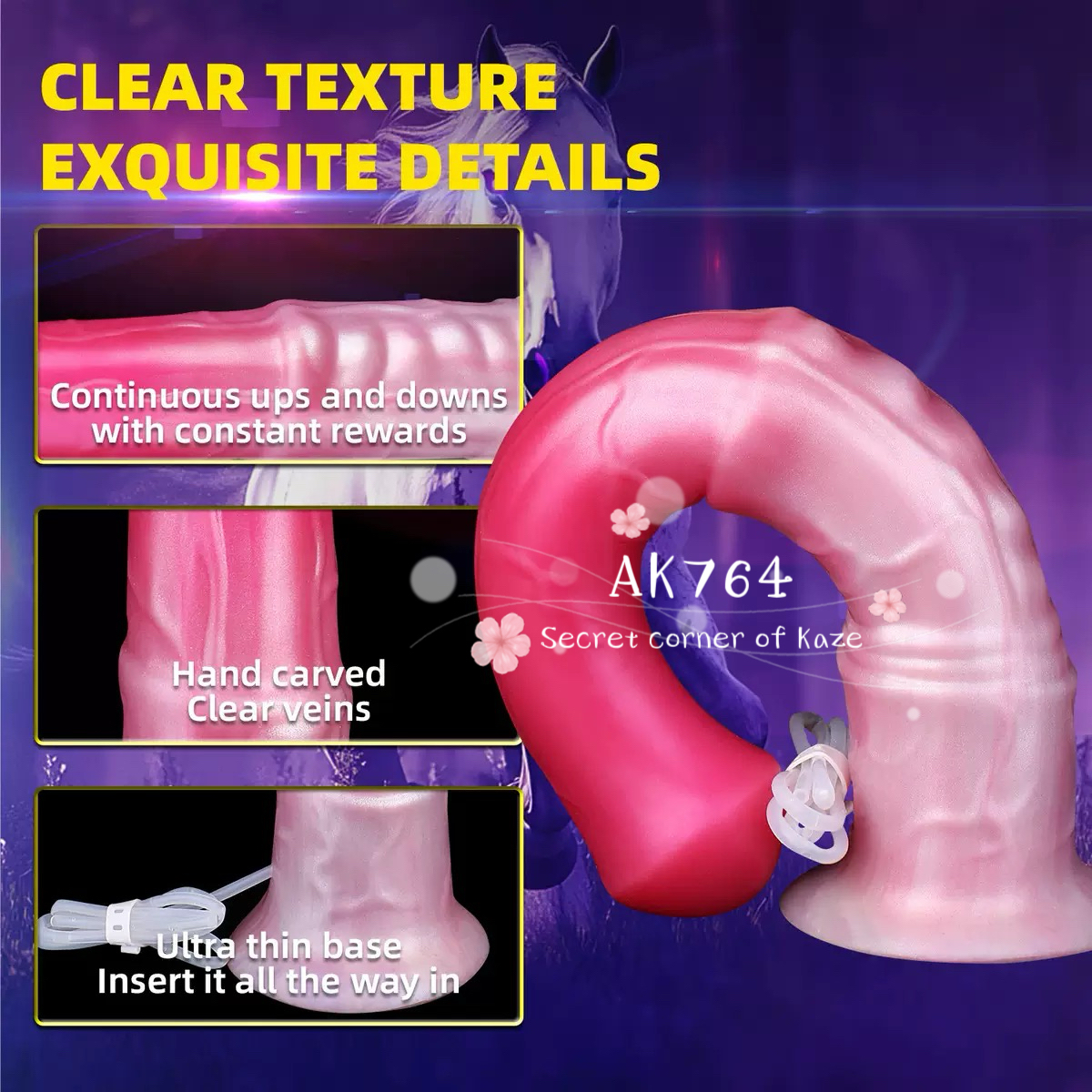 Toy ngựa silicone Am764