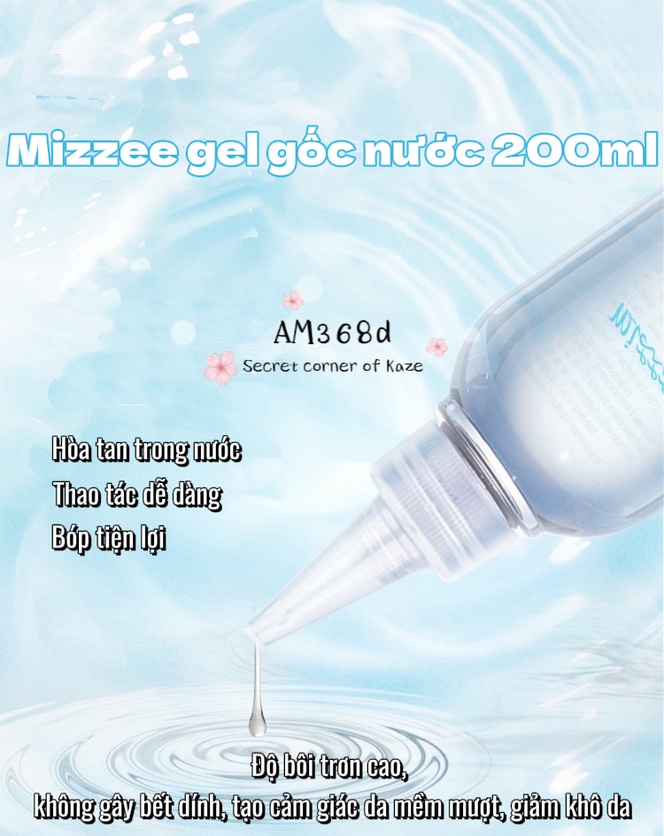Lube gel gốc nước Mizzee 200ml