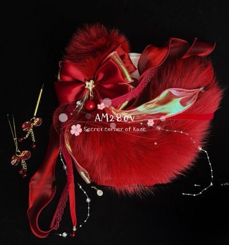 Buttplug tail đuôi hồ ly đỏ cosplay AM280v