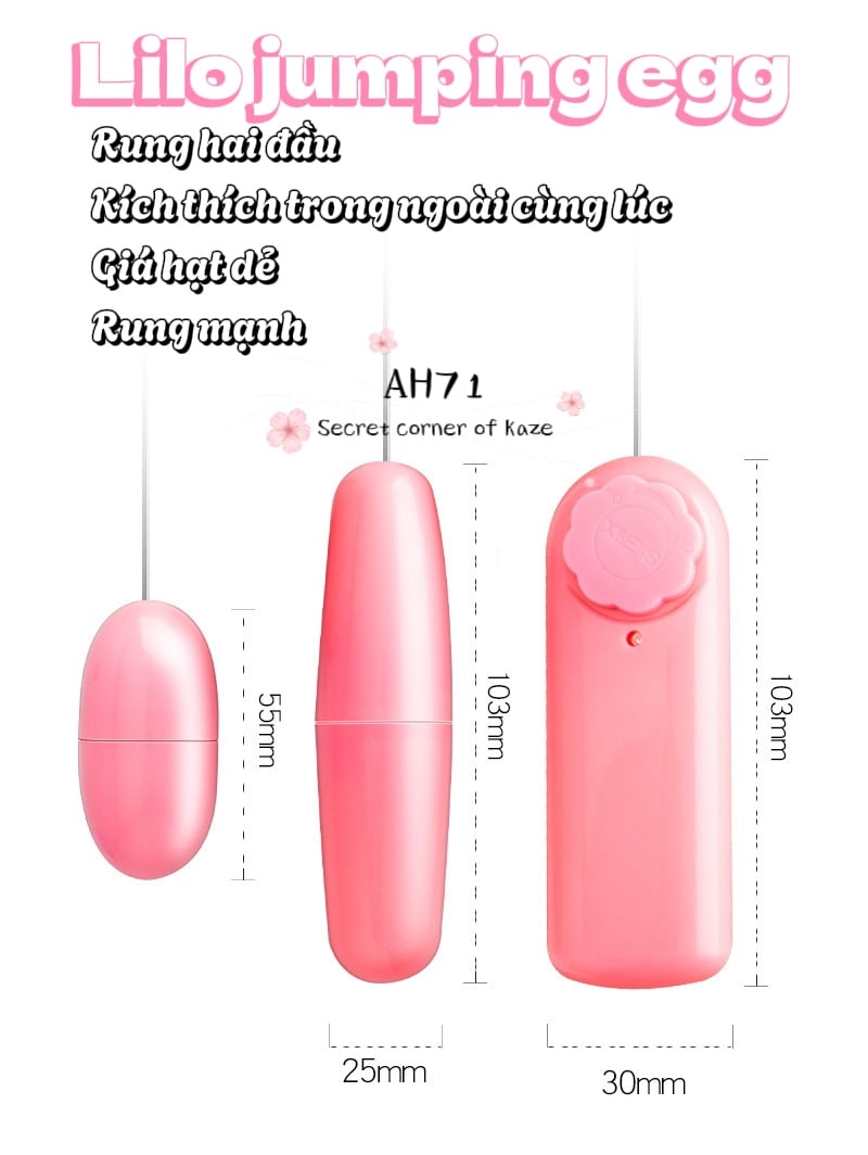 Lilo jumping egg sextoy trứng rung mini AH71