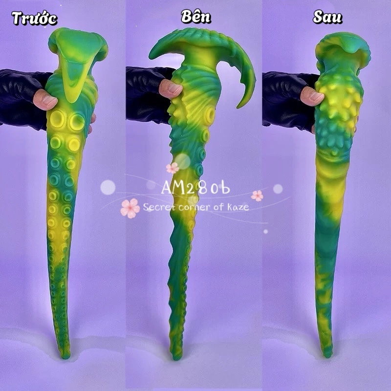 Buttplug tentacle xanh lá AM280b