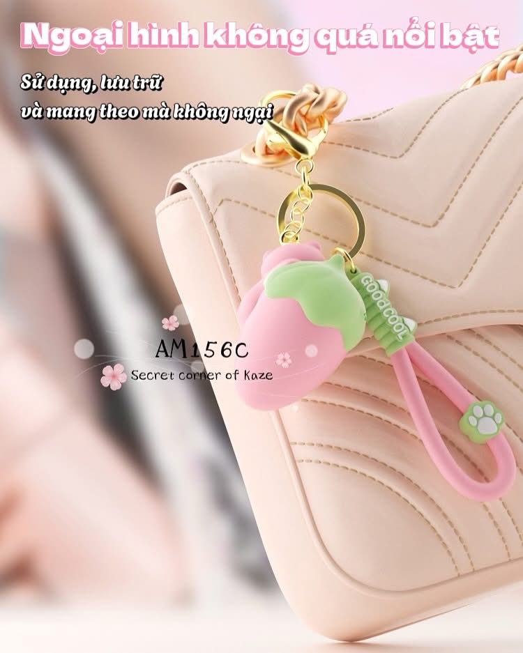 Móc khóa gấu dâu sextoy AM156c