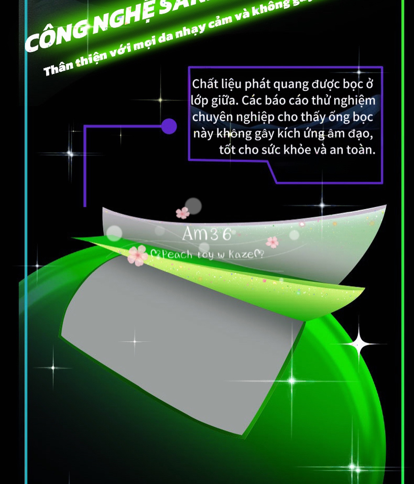 Condom glowing cyber style  ( Am36 )