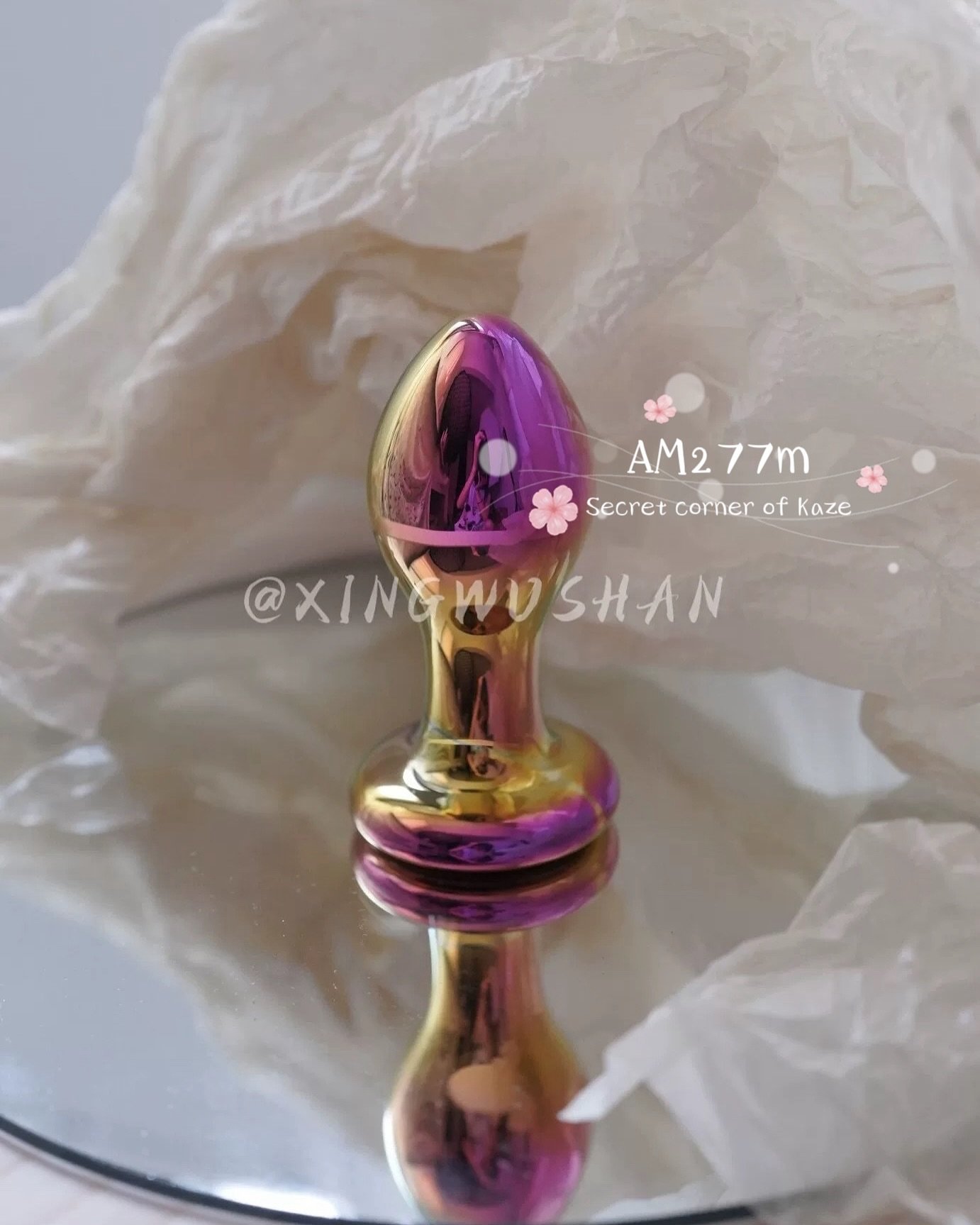 Buttplug pha lê màu titan
