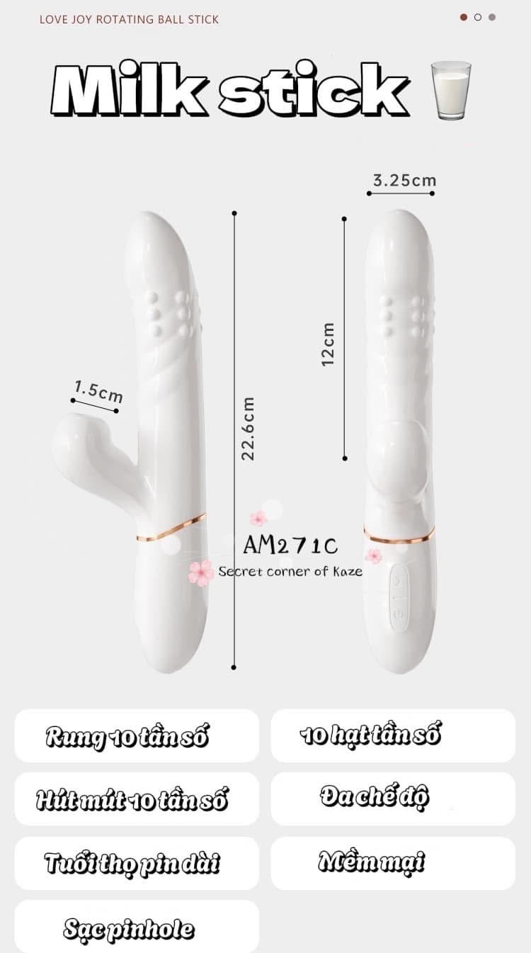Milk stick gậy sữa rung thụt hút AM271c
