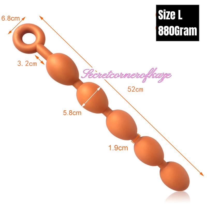 Buttplug long bead AM529a