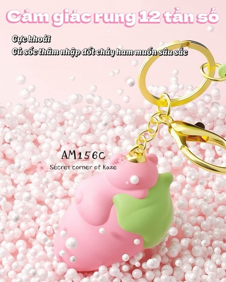 Móc khóa gấu dâu sextoy AM156c