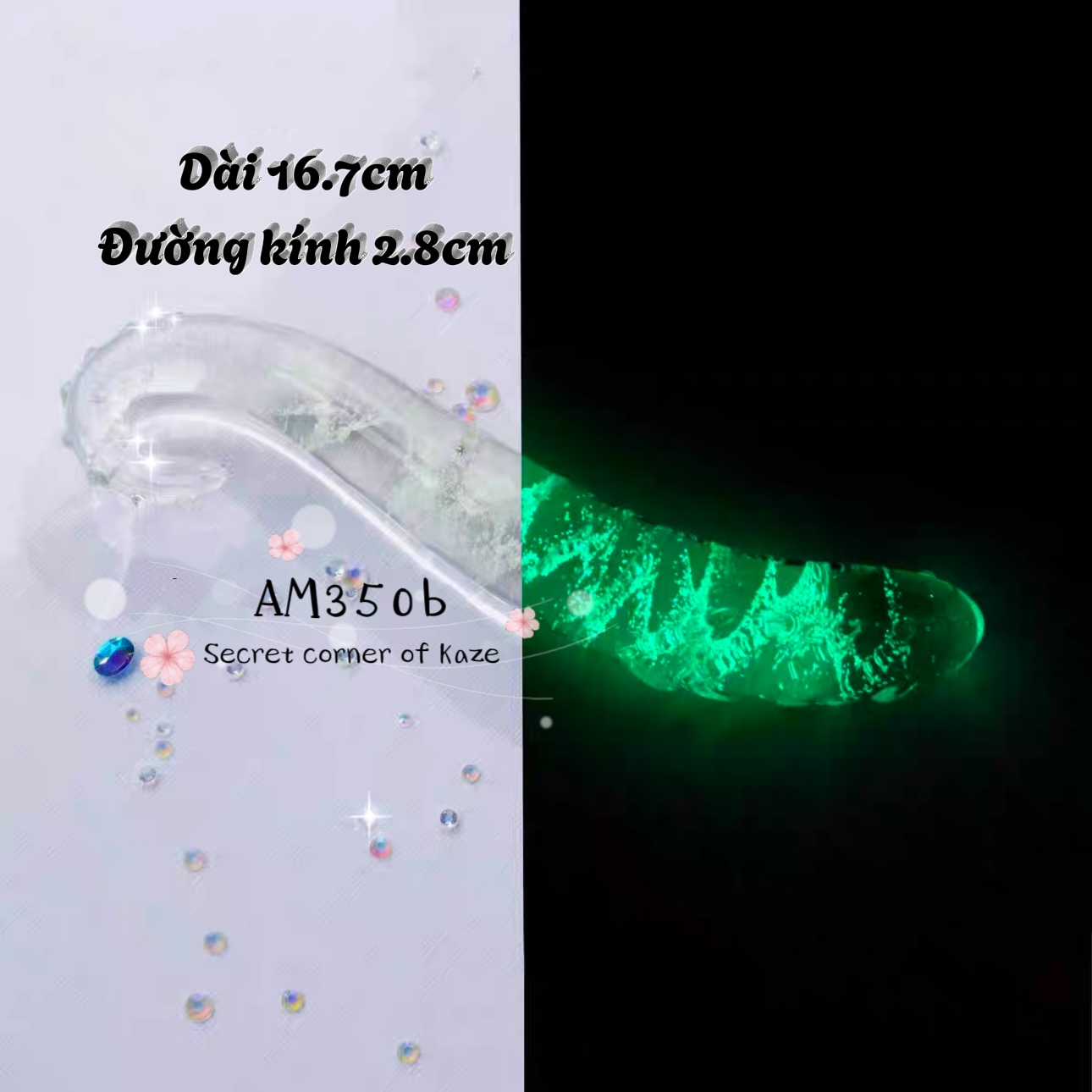 Buttplug glass tentacle AM350b