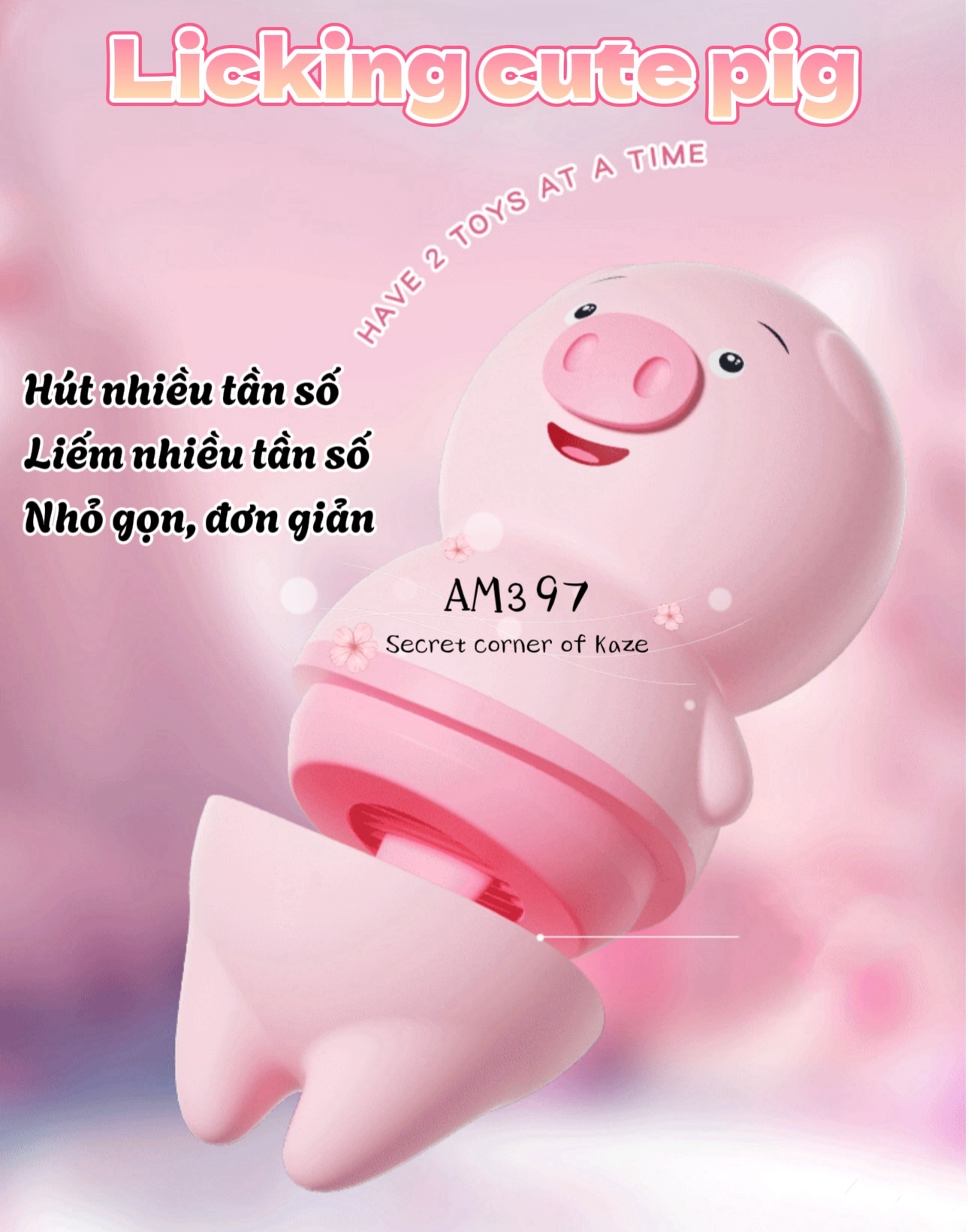 Licking cute pig hút liếm AM397